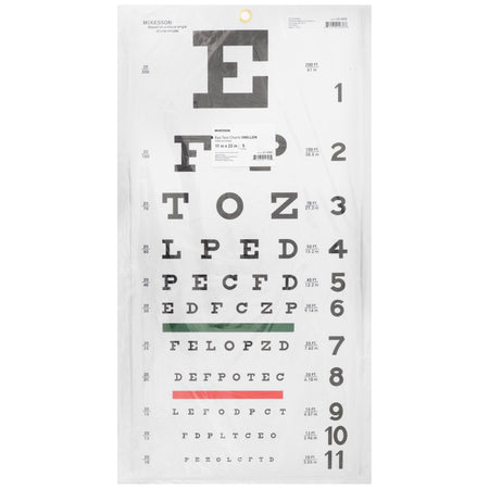 McKesson 63-3050 Eye Test Chart, 11 x 22 Inch