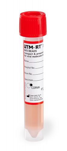 Copan Diagnostics 3C047N Transport Media UTM-RT Universal Medium Translucent with Red Cap Tube