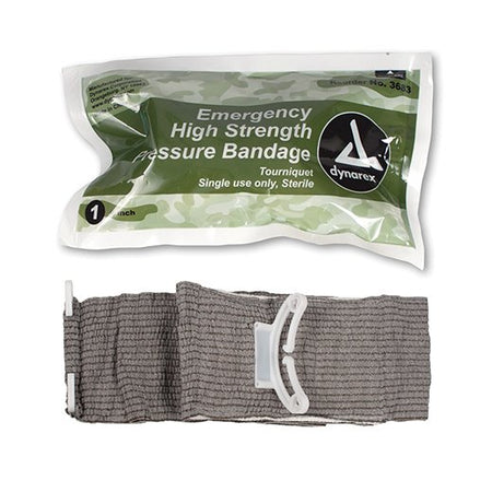 Dynarex 3683 Trauma Pressure Dressing with Wrap, 4 Inch Width, Gray