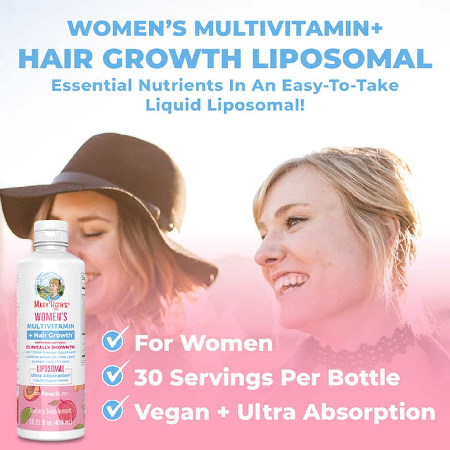 Mary Ruth's® Women's Multivitamin + Liposomal for Hair Growth, 15.22-oz. Bottle