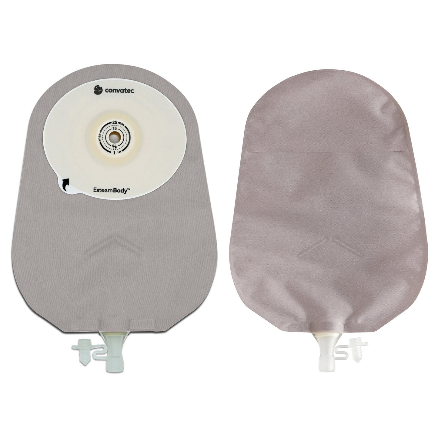 Urostomy Pouch Esteem Body™ One-Piece System 10 Inch Length Convex, Pre-Cut 30 mm Stoma