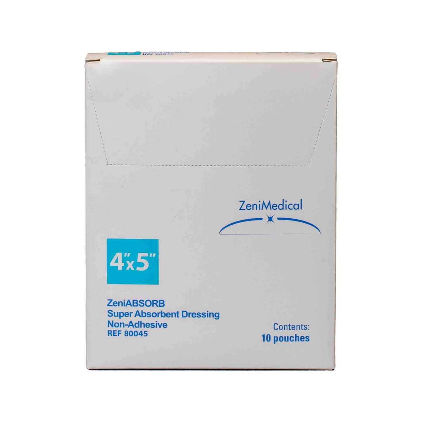 Super Absorbent Dressing ZeniABSORB 4 X 5 Inch Rectangle