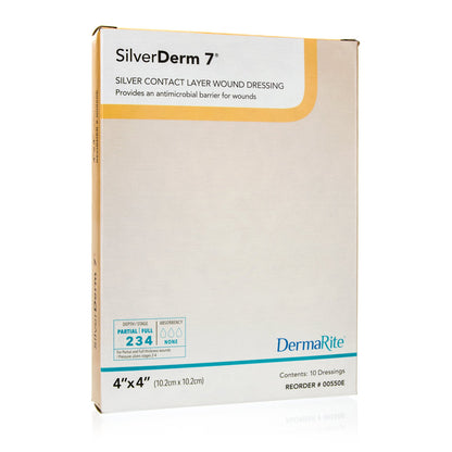 SilverDerm7® Silver Contact Dressing, 4 x 4 Inch