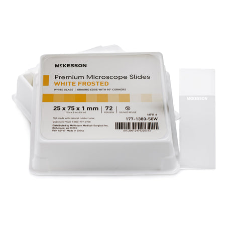 McKesson 177-1380-50W Frosted Microscope Slide, 25 x 75 x 1 mm