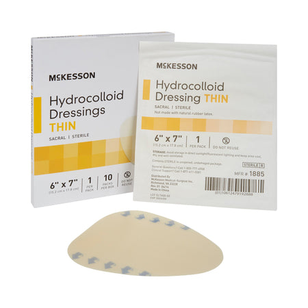 McKesson 1885 Hydrocolloid Dressing, 6 x 7 Inch Sacral