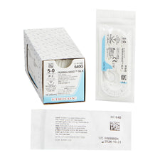 Ethicon 640G Nonabsorbable Suture with Needle Perma-Hand™ Silk P-3 3/8 Circle Precision Reverse Cutting Needle Size 5-0 Braided