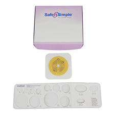 Ostomy Barrier Safe n Simple™ Trim to Fit, Standard Wear Flexible Tape 70 mm Flange Up to 2-1/4 Inch Opening 5 X 5 Inch