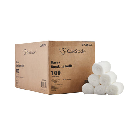 CareStock CS4064 Nonsterile Gauze Bandage Roll, Sterile, 4.5 Inch x 4.1 Yard