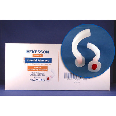 McKesson 16-281G Oralpharyngeal Guedel Airway 80mm Adult NonSterile