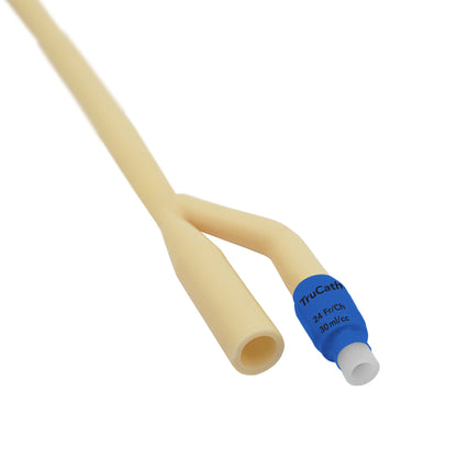 Foley Catheter TruCath® 2-Way Standard Tip 30 mL Balloon 24 Fr. Silicone Elastomer Coated Latex