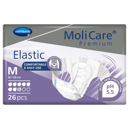 MoliCare® Premium Elastic 8 Drop Absorbency Incontinence Briefs, Medium