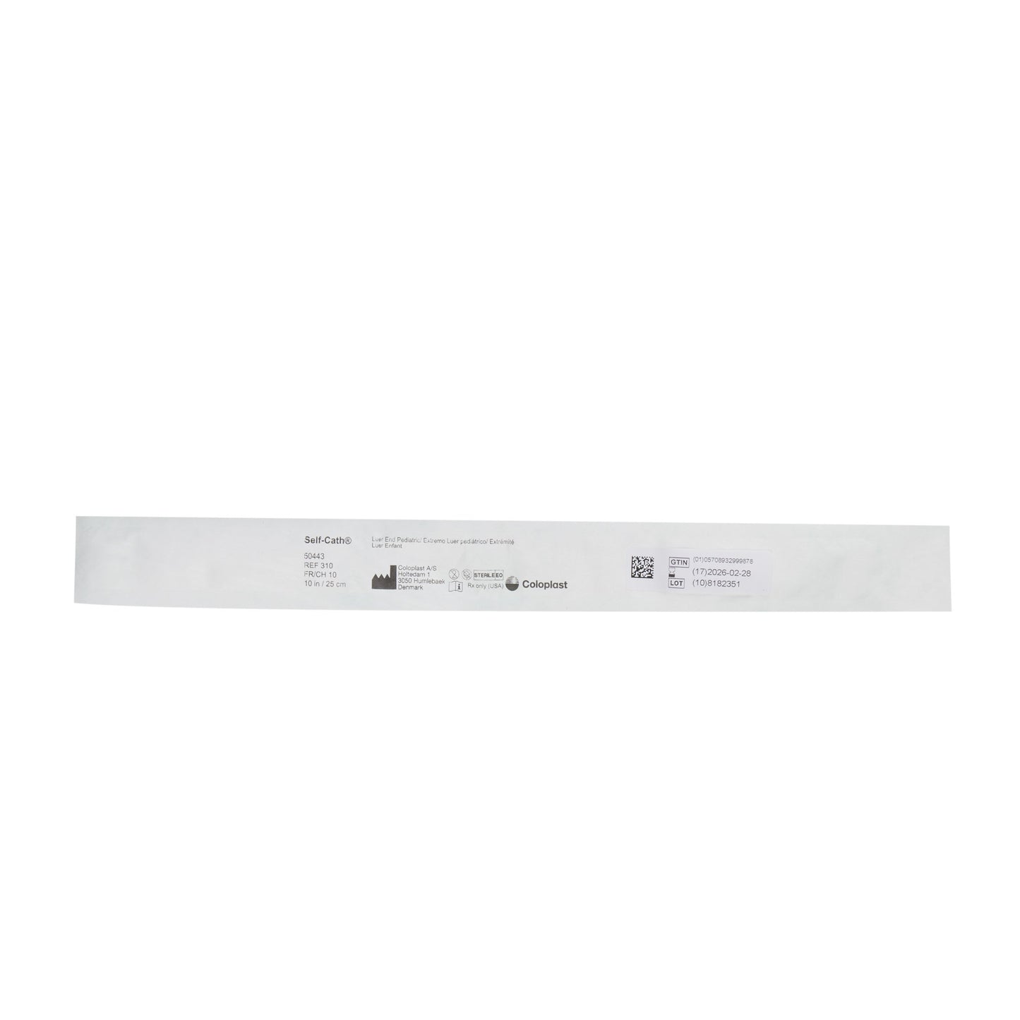 Self-Cath® Pediatric Urethral Catheter, 10 Fr, Straight Tip