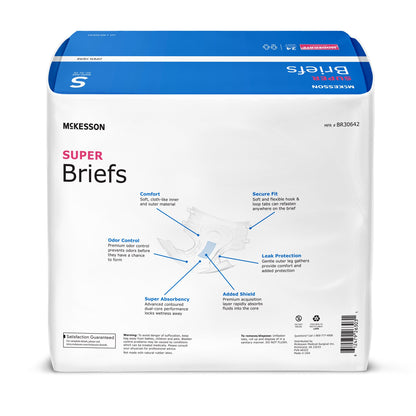 McKesson Super Moderate Absorbency Incontinence Briefs, Small