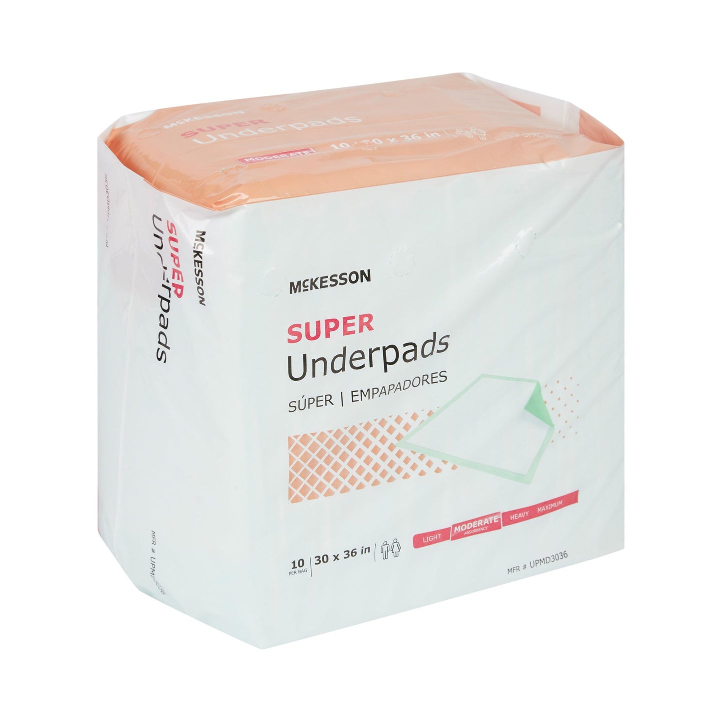 McKesson Super Moderate Absorbency Underpad, 30 x 36 Inch - 60 ct.