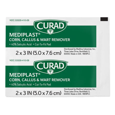 Medline 8019630260 Curad MediPlast Corn, Callus & Wart Remover Pads