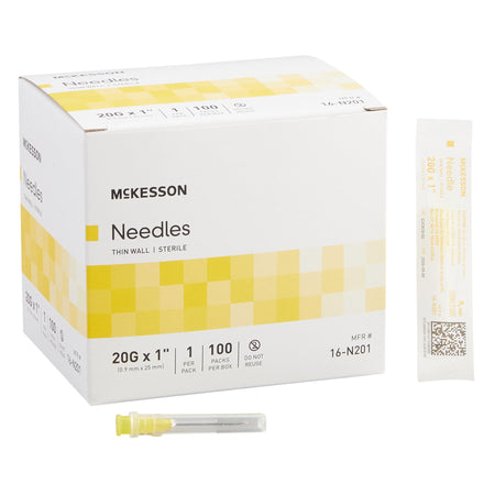 McKesson 16-N201 Hypodermic Needle, 20 Gauge, 1 Inch