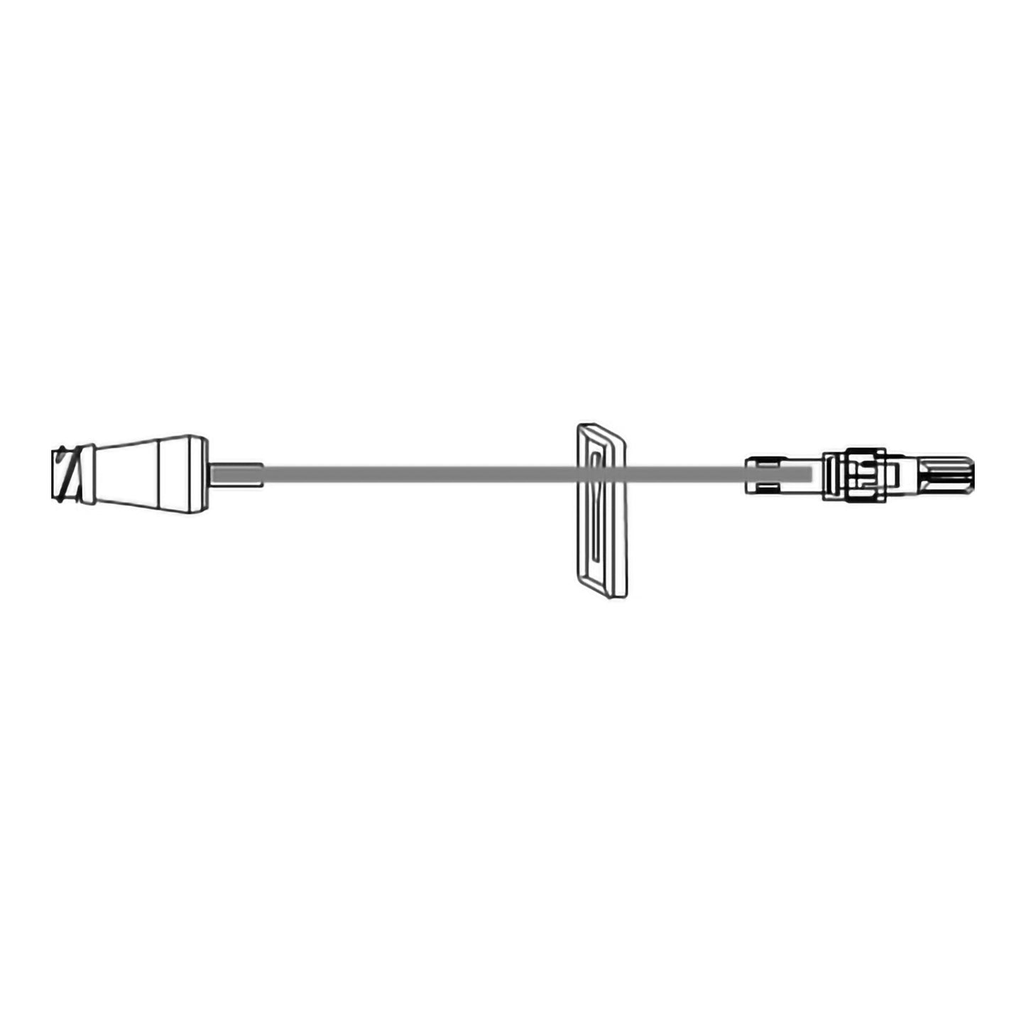 IV Extension Set McKesson Needle-Free Port Small Bore 7 Inch Tubing Without Filter Sterile