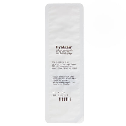 Hyalgan® Sodium Hyaluronate 20 mg / 2 mL Injection 2 mL