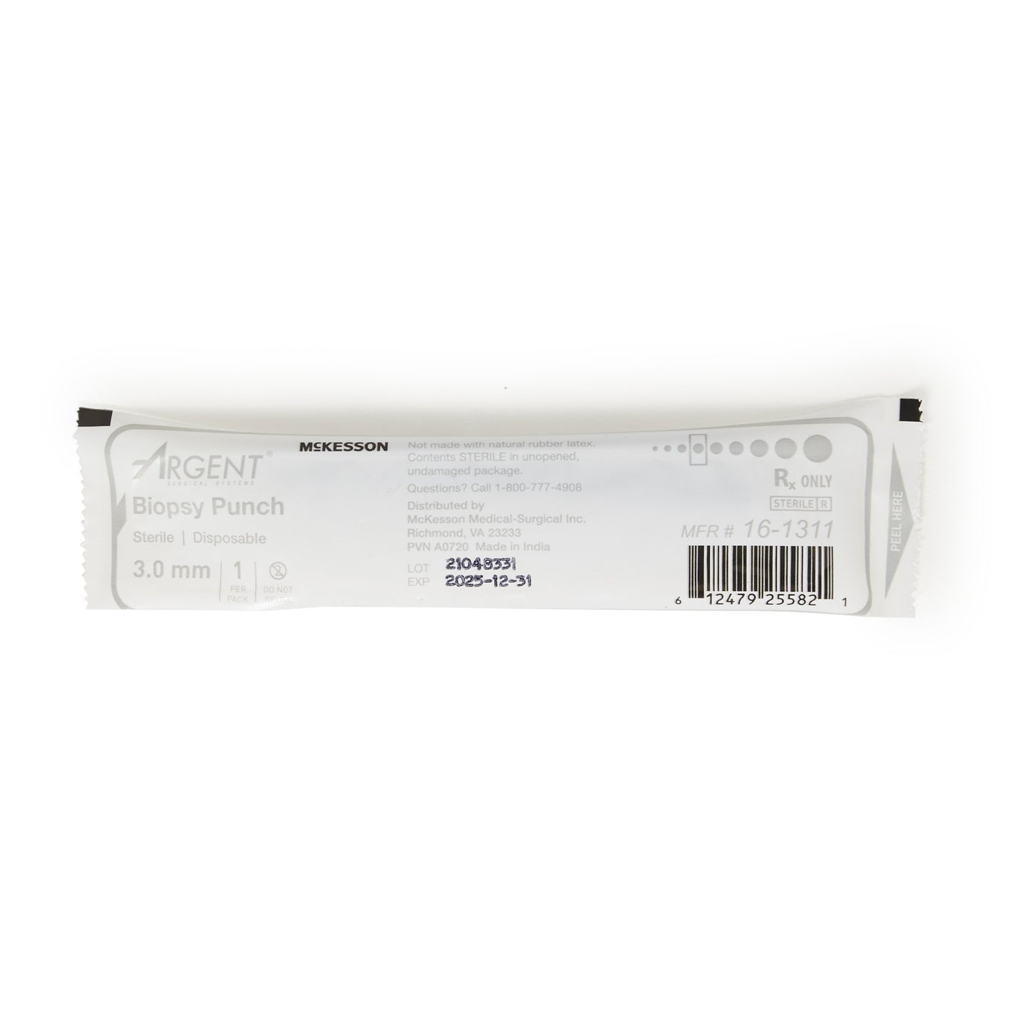 McKesson Argent™ Disposable Biopsy Punches, 3.0 mm