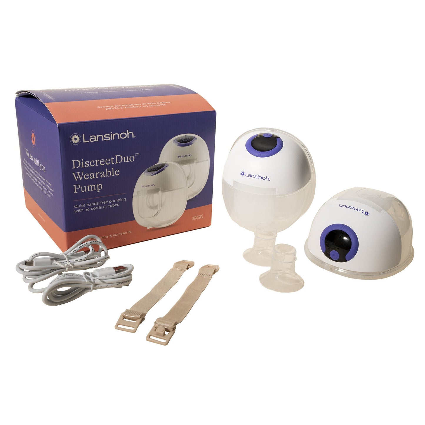 Hands Free Double Electric Breast Pump Lansinoh® DiscreetDuo™