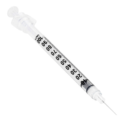 Sol-Care™ 1 mL Insulin Syringe with Needle, 29 Gauge, 1/2 Inch Needle Length