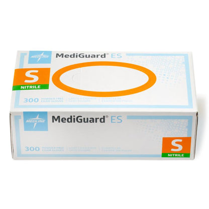 Exam Glove MediGuard® ES Small NonSterile Nitrile Standard Cuff Length Textured Fingertips Blue Not Rated