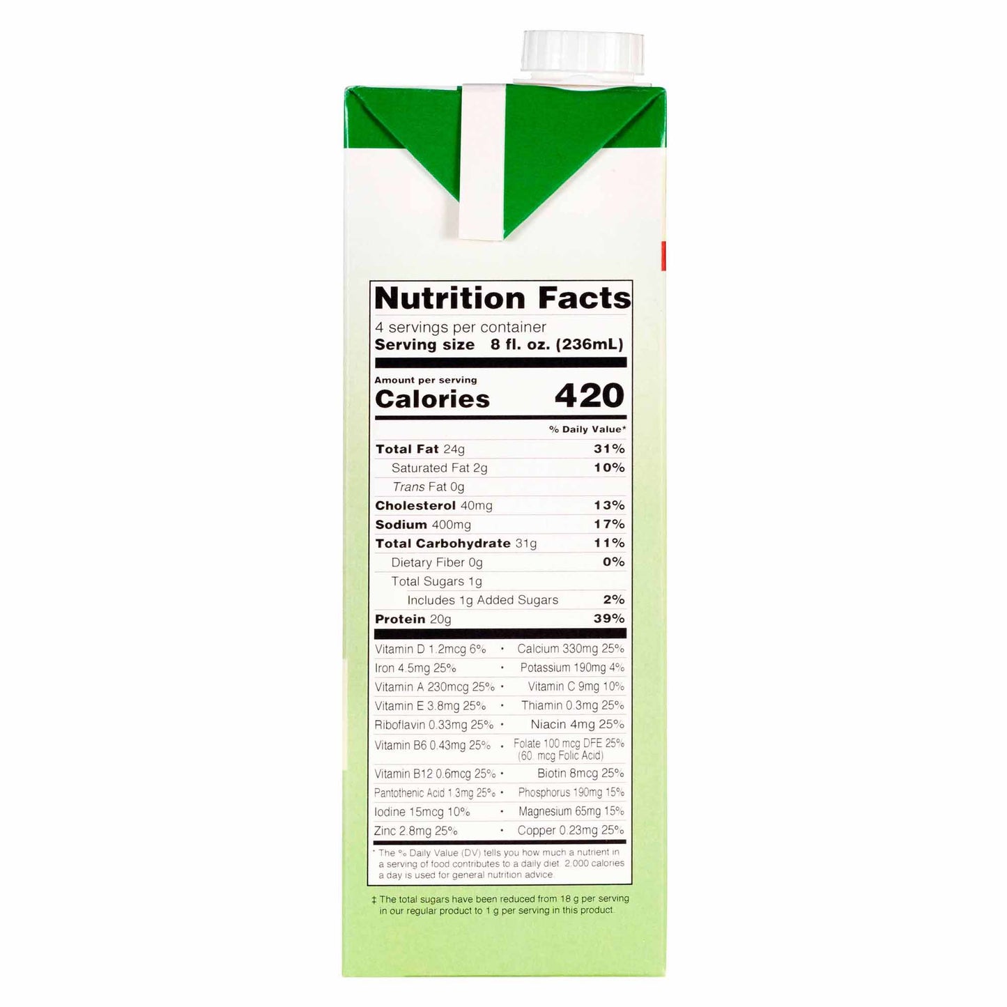 Med Pass® Reduced Sugar Vanilla Fortified Nutritional Shake, 32-ounce carton
