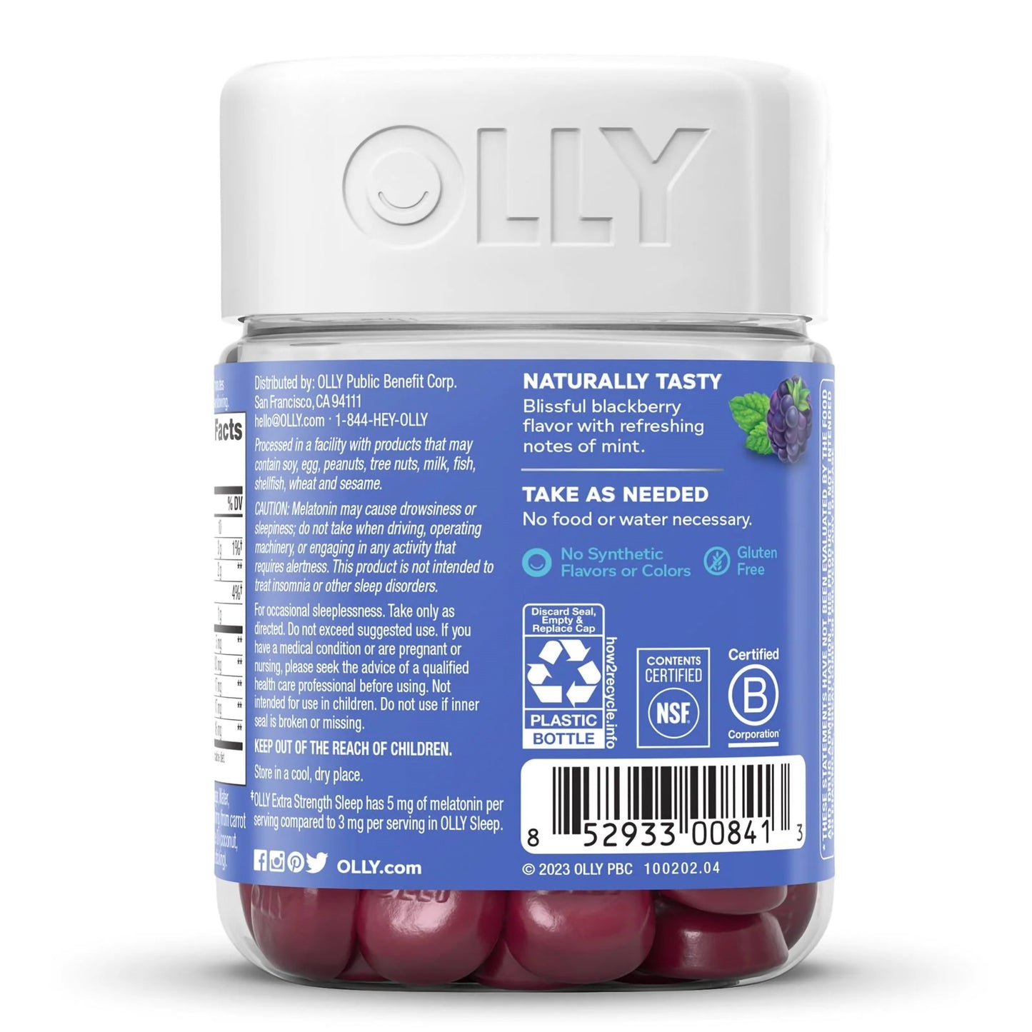 Sleep Aid OLLY® Extra Strength Sleep 50 per Bottle Gummy 5 mg - 100 mg Strength