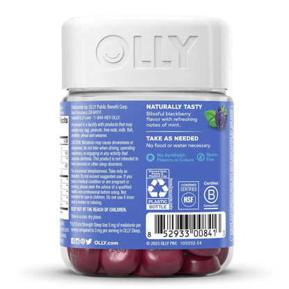 Sleep Aid OLLY® Extra Strength Sleep 50 per Bottle Gummy 5 mg - 100 mg Strength