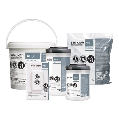 Sani-Cloth® AF3 Germicidal Extra Large Disinfectant Wipes, Refill Bag, 160 ct.