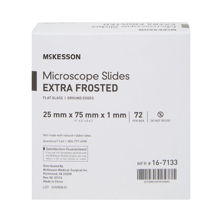 McKesson 16-7133 Glass Microscope Slide, 1 x 3 Inch x 1 mm