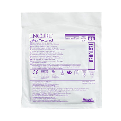Encore® Latex Textured Surgical Glove, Size 6.5, Ivory