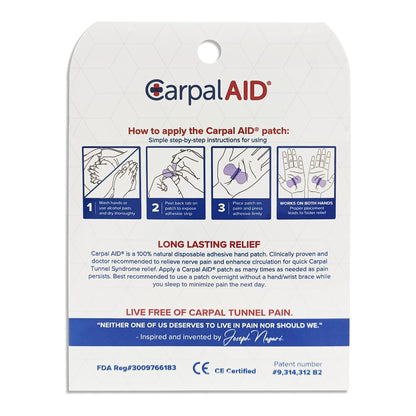 Carpal Aid® Patch Hand-Based Carpal Tunnel Support