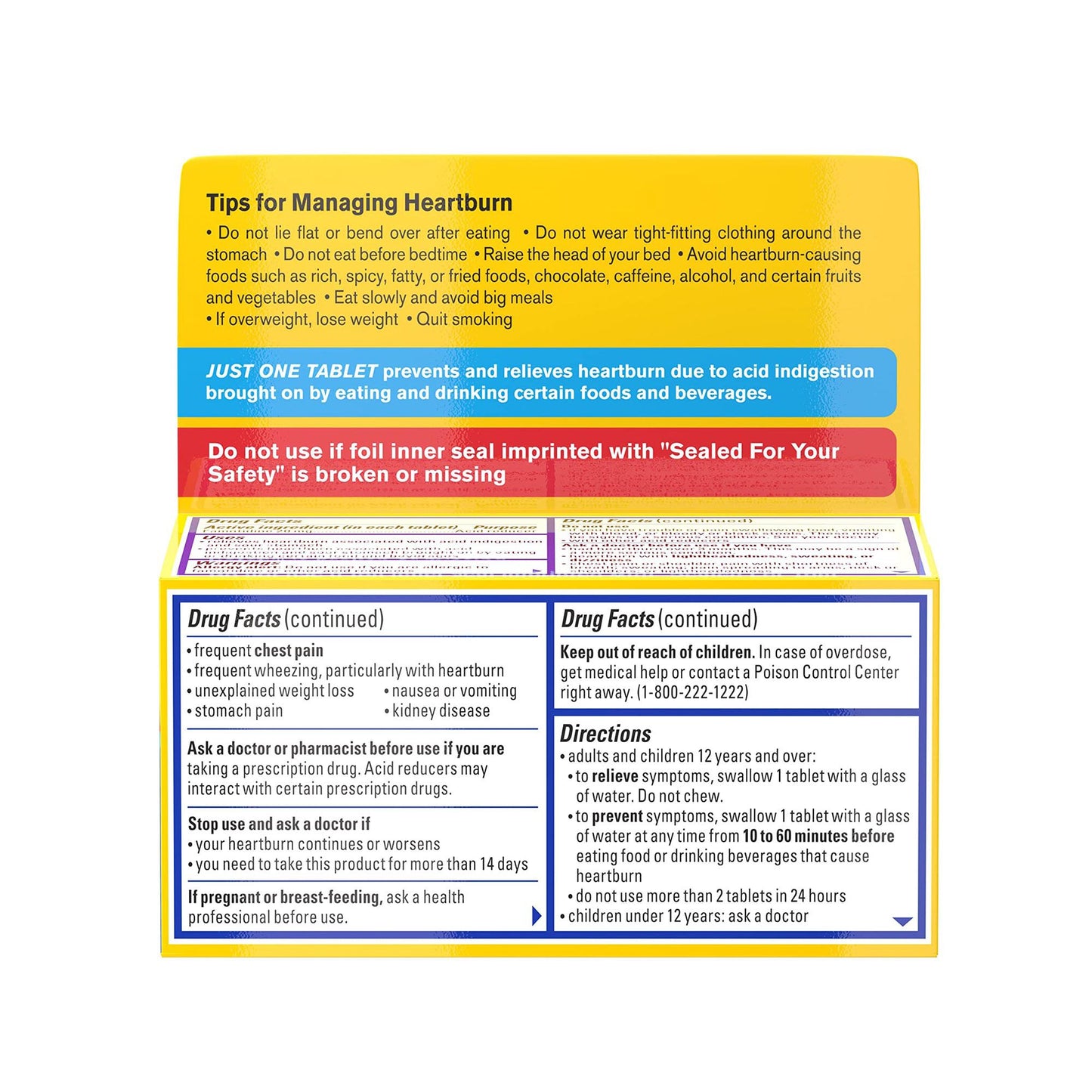 Pepcid® AC Famotidine 20 mg Acid Reducer Tablets Maximum Strength