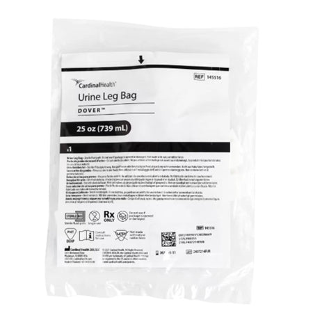 Cardinal 145516 Dover Urinary Leg Bag, 739 mL