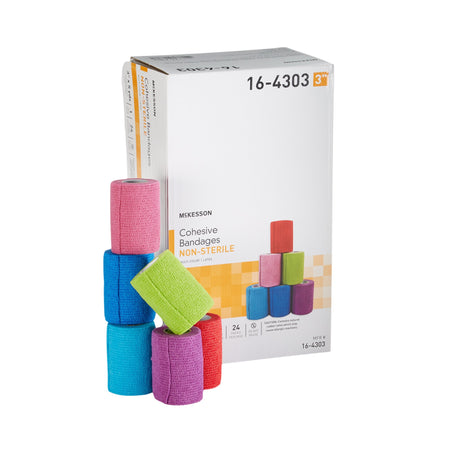 McKesson 16-4303 Self-adherent Closure Cohesive Bandage, 3 Inch x 5 Yard