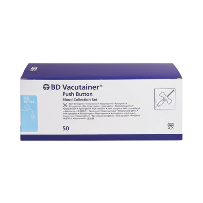 BD Vacutainer® 367324 Push Button Blood Collection Set 23 Gauge 3/4 Inch Needle Length Safety Needle 12 Inch Tubing Sterile