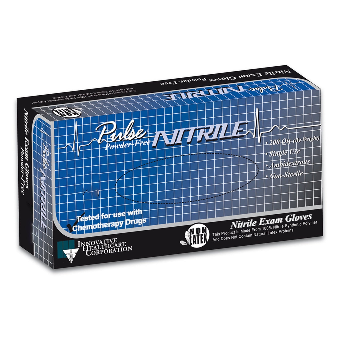 Pulse® Nitrile Exam Glove, 2X-Large, Aqua Blue