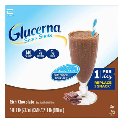 Glucerna® Original Shake, Chocolate Flavor, 8-ounce bottle