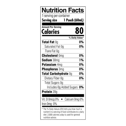 Tube Feeding Formula ProSource® TF20 Unflavored Liquid 60 mL Pouch