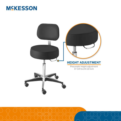 McKesson Pneumatic Exam Stool with Backrest