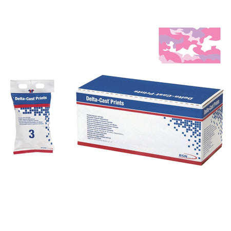 BSN 7227341 Delta-Cast Pink Camouflage Cast Tape, 3 Inch x 4 Yard