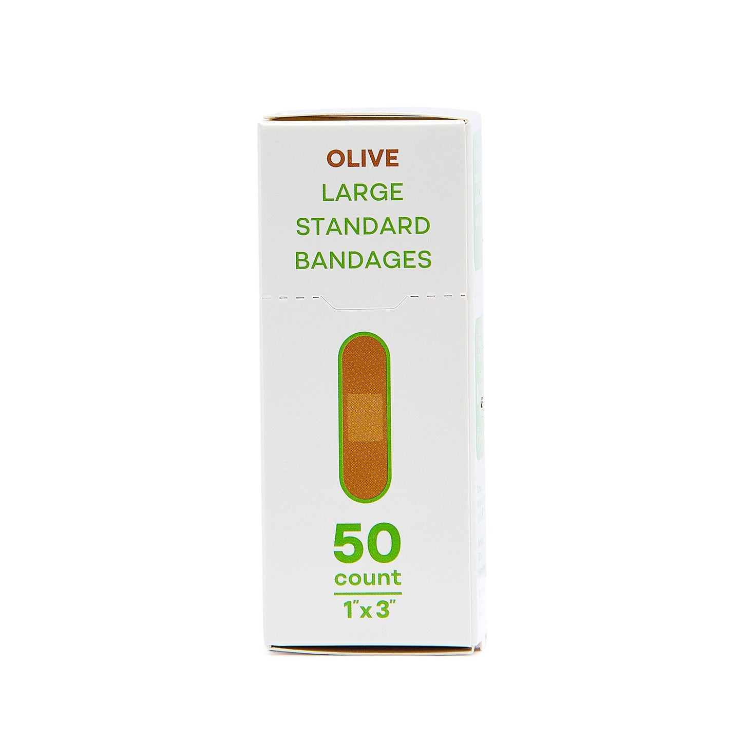 Tru-Colour Skin Tone Shade Fabric Bandage Adhesive Strips – Olive, 1 x 3 Inch