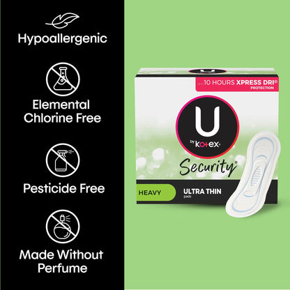 Feminine Pad U by Kotex® Security Ultra Thin Heavy Absorbency