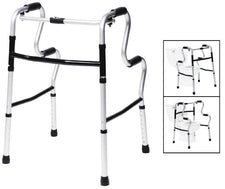 Lumex® UpRise Single Release Folding Walker, 32 - 39 in., Onyx, 400 lbs. Capacity, Aluminum