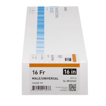 McKesson Male Urethral Catheter, 16 Fr, Coude Tip