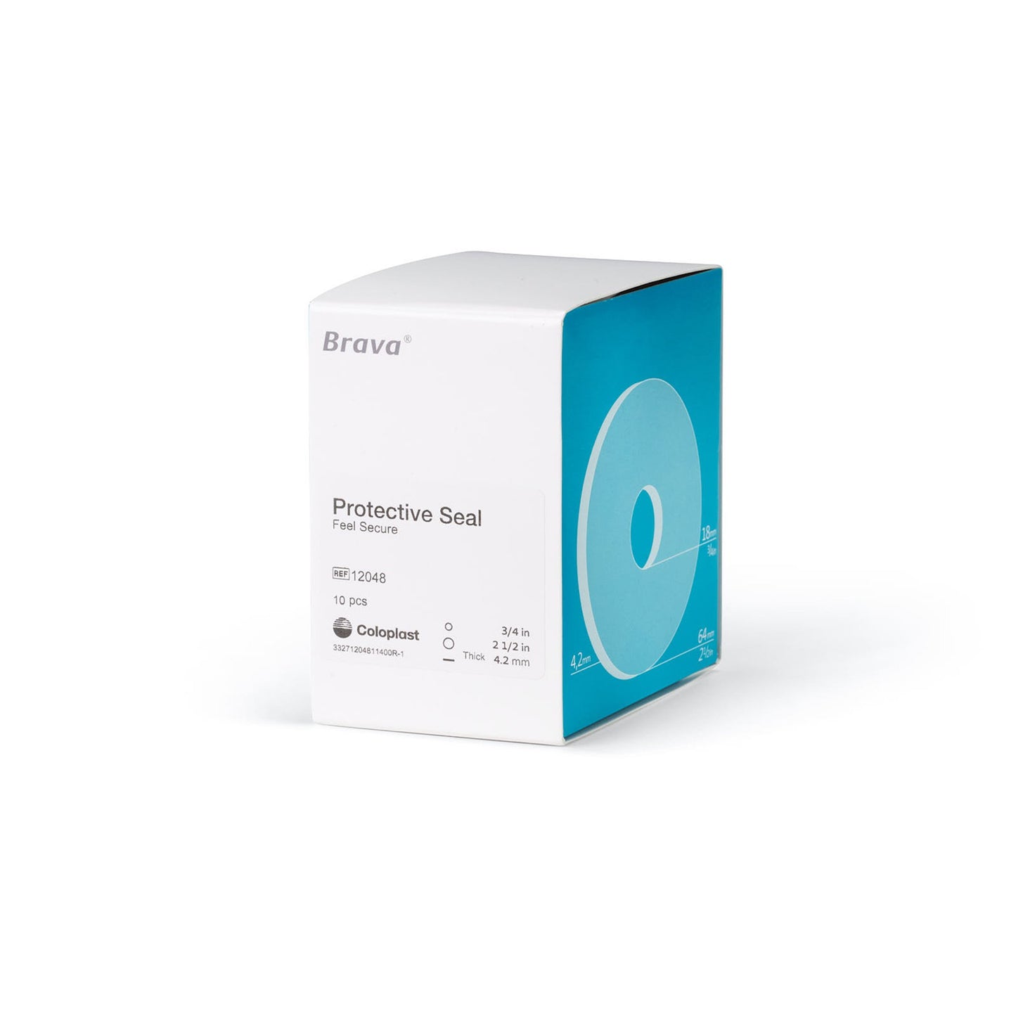Ostomy Seal Brava® Thick 3/4 Inch (18mm) Stoma 2-1/2 Inch (64mm) - 4.2mm Thick