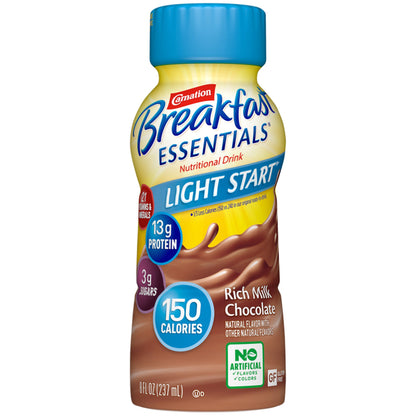 Carnation Breakfast Essentials® Light Start® Chocolate Nutritional Drink, 8-oz.