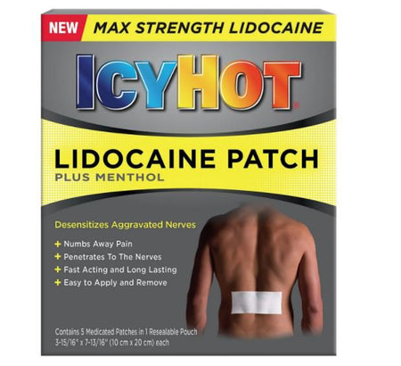 Aventis Pharmaceuticals 4116717201 Icy Hot Max Lidocaine Pain Relief Patch