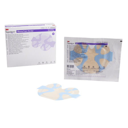 Solventum 90647 3M Tegaderm Silicone Foam Dressing, 6 x 6-3/4 Inch Sacral